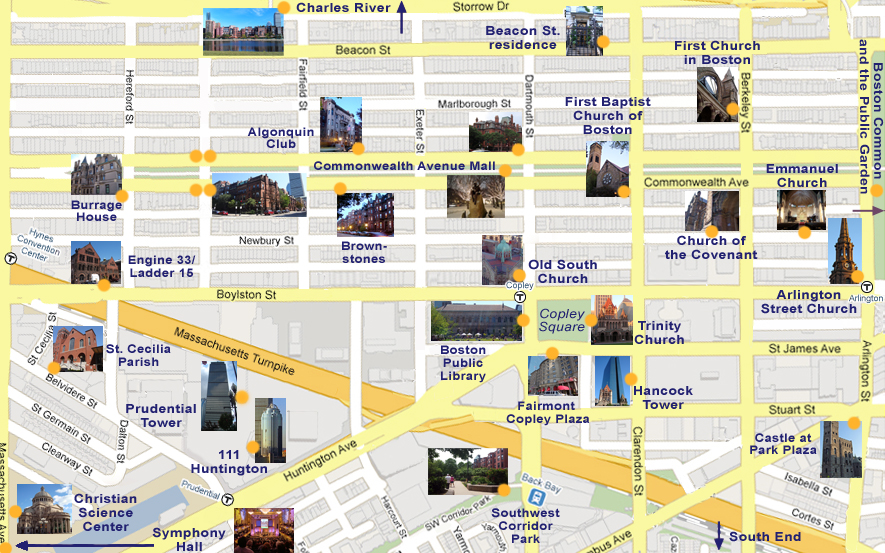 landmarks of boston's back bay