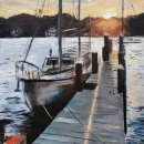 Martha's Vineyard Boat Sunset - by Becky DiMattia