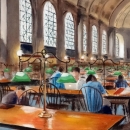 Bates Hall at the Boston Public Library - by Becky DiMattia