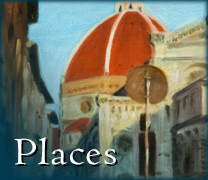 Becky DiMattia's painting of Il Duomo (Florence): image link to gallery of paintings of places