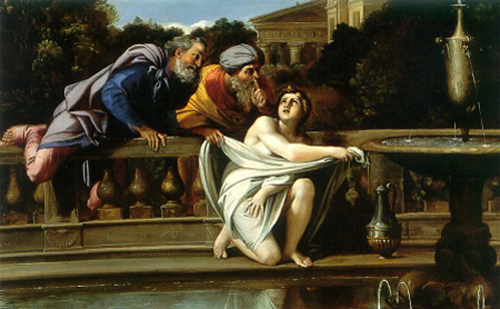 One creepy onlooker, or two? Comparing paintings of Bathsheba & Susannah
